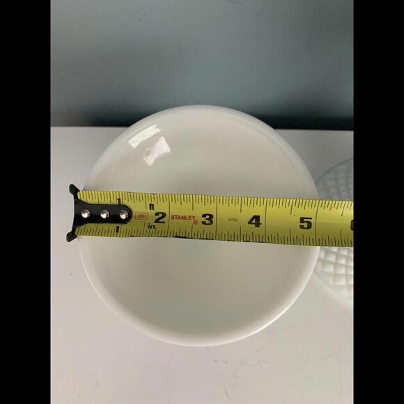 Vintage Westmoreland English Hobnail Sawtooth Milk Glass Compote Dish Lid - Picture 7 of 12